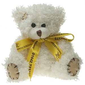 12cm Paw Bear with Bow - Latte Main Image