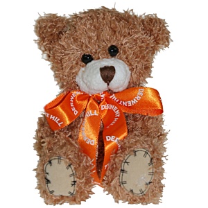 12cm Paw Bear with Bow - Cinnamon Main Image