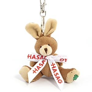Rabbit Keyring with Bow - Brown Main Image