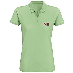 SOL's Planet Women's Organic Cotton Polo - Colours - Embroidered Main Image