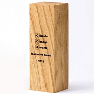 240mm Beech Column Award - Engraved Main Image