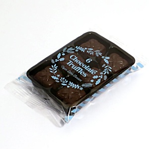 Flow Wrapped Tray - Vegan Dark Chocolate Fondant Truffles Main Image