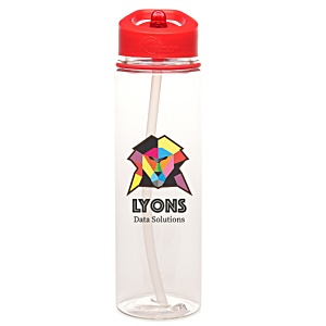 Evander 725ml Recycled Sports Bottle - Clear - Digital Wrap Main Image