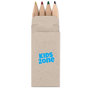Pack of 4 Mini Coloured Pencils Main Image