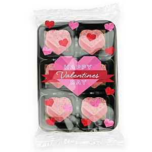Flow Wrapped Tray - Raspberry Heart - Chocolate Truffles - Valentines Main Image