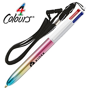 BIC® 4 Colours Gradient Pen with Lanyard Main Image