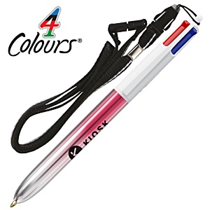 BIC® 4 Colours Bi-Color Pen with Lanyard Main Image