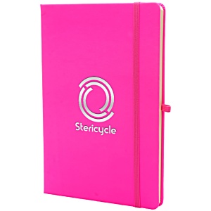 A5 Soft Touch Neon Notebook - Foil Block Main Image