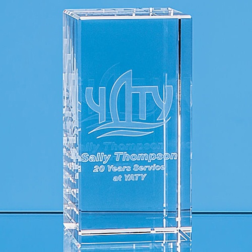 120mm 3D Engraved Optical Crystal Award Main Image