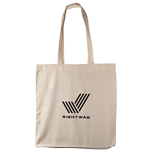 Settle 8oz Cotton Tote Bag - Natural - Printed Main Image