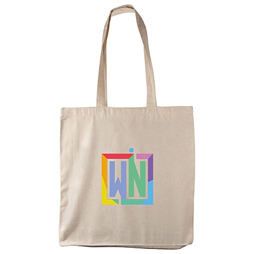 Settle 8oz Cotton Tote Bag - Natural - Digital Print Main Image