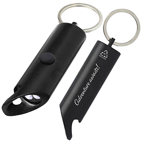 Flare Bottle Opener Torch Keyring - Engraved Main Image