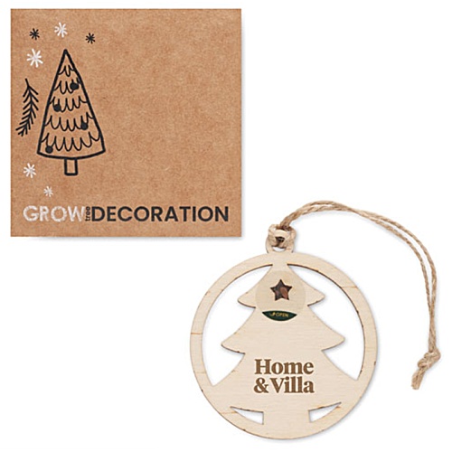 SUSP SEASONAL Spruce Seed Christmas Tree Decoration Main Image