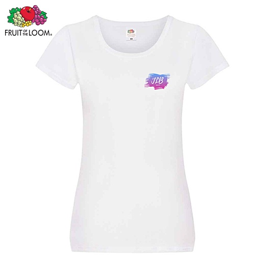 Fruit of the Loom Women's Original T-Shirt - White - Digital Print Main Image