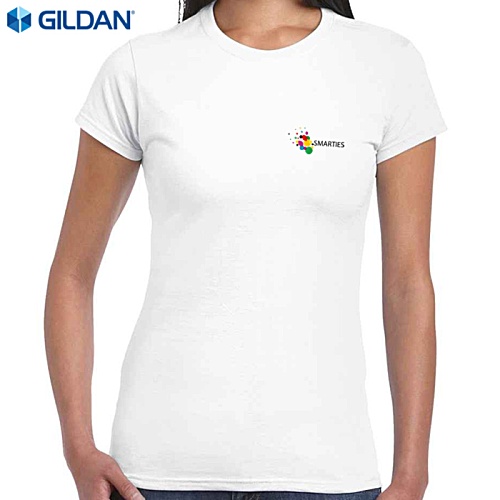 Gildan Women's Softstyle T-Shirt - White - Digital Print Main Image