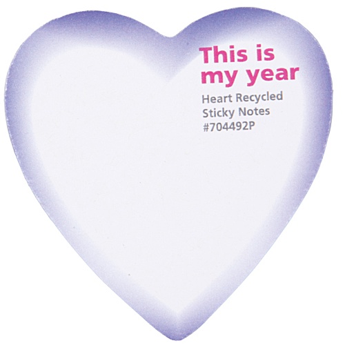 Heart Shaped Recycled Sticky Notes - Digital Main Image