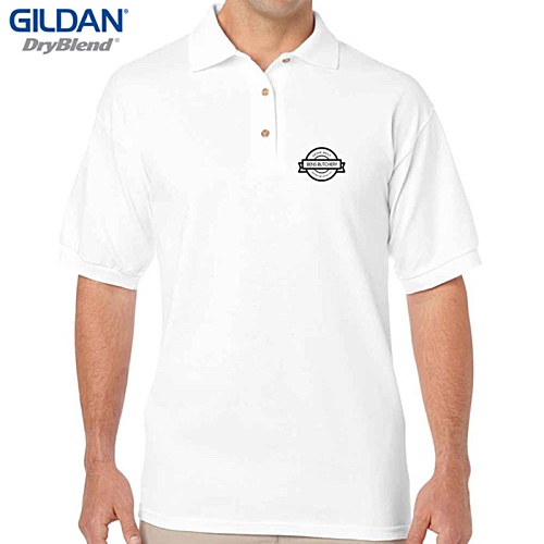 Gildan Dryblend Jersey Polo Shirt - White - Printed Main Image