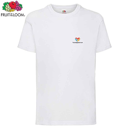 Fruit of the Loom Kids Value T-Shirt - White - Digital Print Main Image