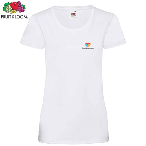 Fruit of the Loom Women's Value T-Shirt - White - Digital Print Main Image