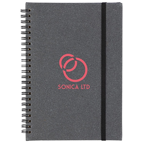 Orwell Recycled Leather A5 Wiro Notebook - 3 Day Main Image