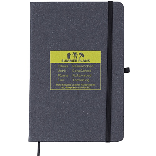 Plato Recycled Leather A5 Notebook Main Image