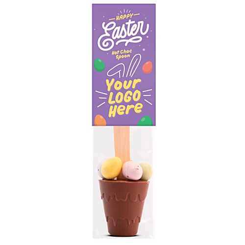 Hot Chocolate Spoon with Speckled Eggs Main Image