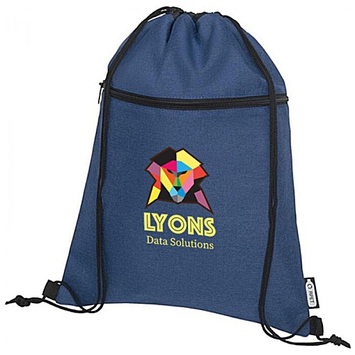 Ross Recycled Drawstring Bag - Digital Print Main Image