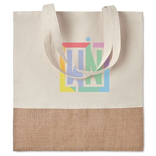 Cotton Tote with Jute Trim Main Image