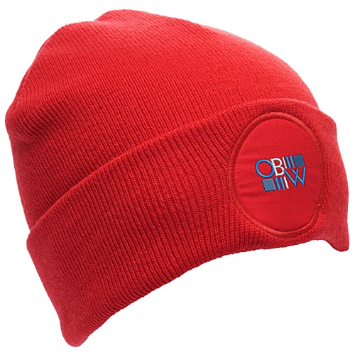 Circular Patch Beanie - Embroidered Main Image