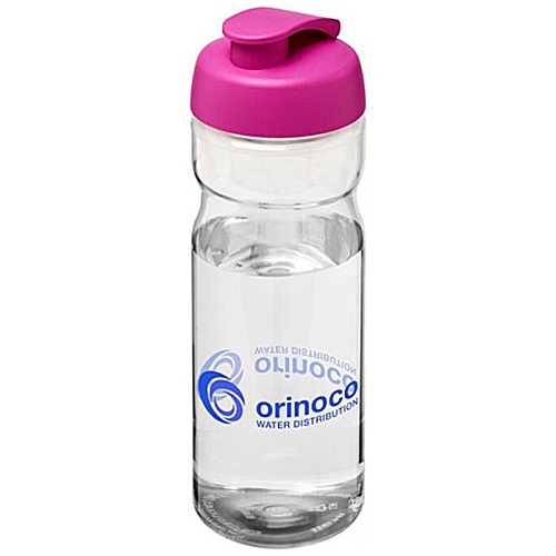 Base Sports Bottle - Flip Lid - Clear - Printed - 2 Day Main Image