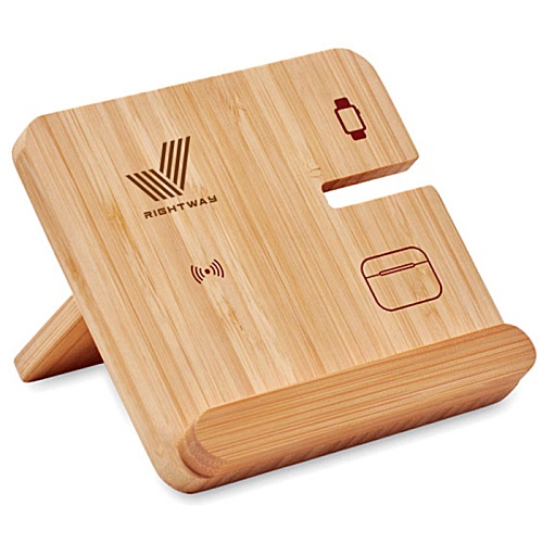 Bamboo 3-in-1 Charging Station - Printed Main Image