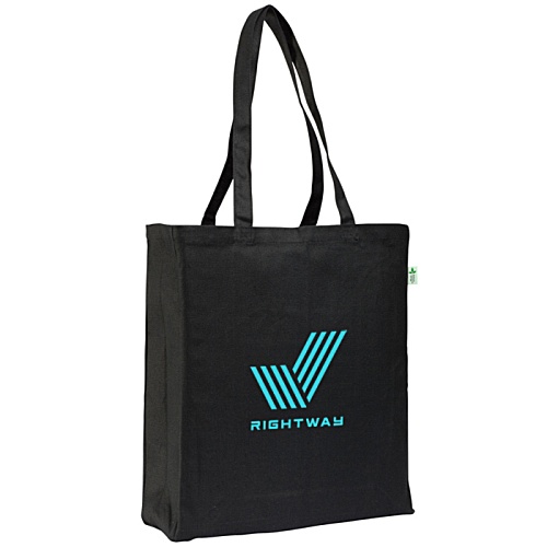 Allington Recycled Cotton Canvas Bag - Black - Printed Main Image