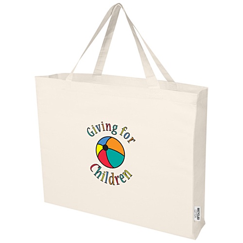 Odessa XL Recycled Cotton Tote - Natural - Digital Print Main Image