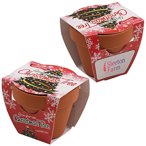 Christmas Tree Terracotta Seed Pot Main Image