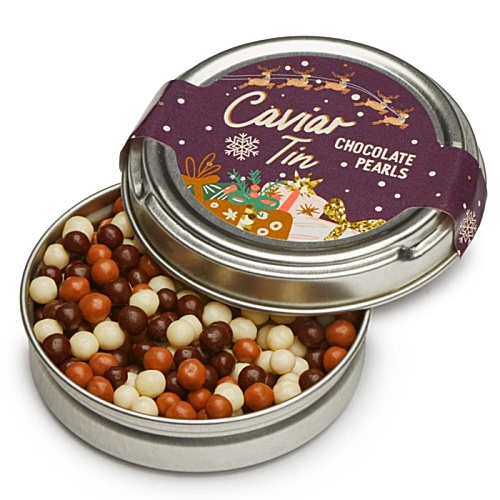 Mixed Chocolate Pearls in Caviar Tin Main Image