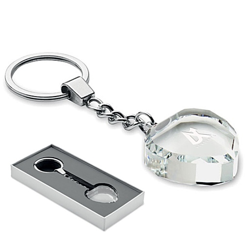 Glass Heart Keyring Main Image