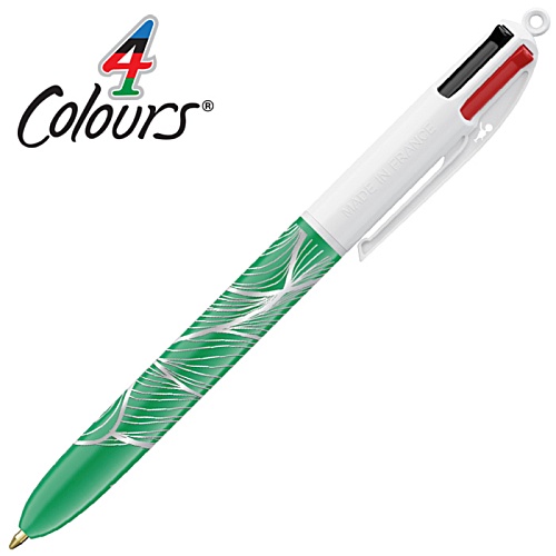 BIC® 4 Colours Pen - Silver Foil Print Main Image