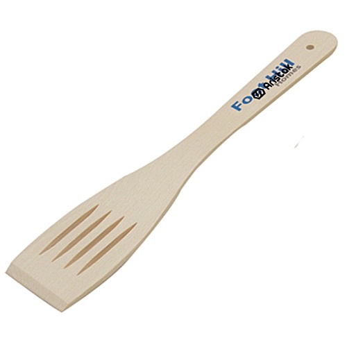 30cm Wooden Slotted Spatula - Printed Main Image