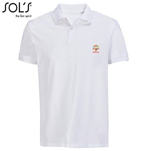 SOL's Pacific Polo Shirt - White - Digital Print Main Image