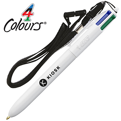 BIC® 4 Colours Eco Pen with Lanyard Main Image
