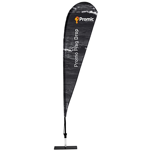 Indoor Tear Flag with Base - Single Sided Print Main Image