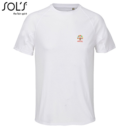 SOL's Vortex Raglan T-Shirt - White - Digital Print Main Image