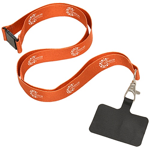 20mm RPET Lanyard with Mobile Phone Attachment Main Image