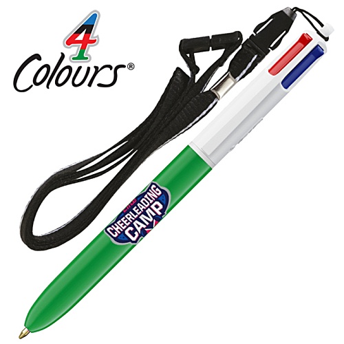 BIC® 4 Colours Pen with Lanyard - Digital Wrap Main Image