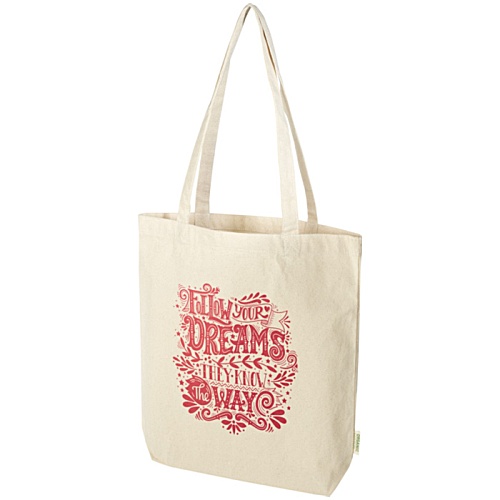 Odisha Premium Organic Cotton Wide Bottom Tote - Natural - Printed Main Image