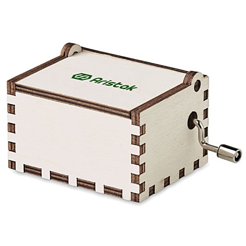 Wooden Christmas Music Box Main Image
