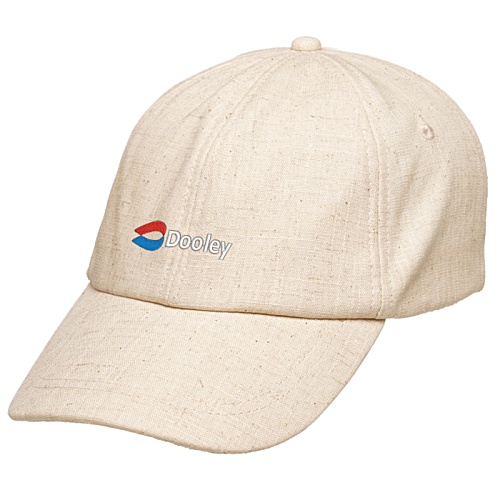 Linen-Blend Baseball Cap - Embroidered Main Image
