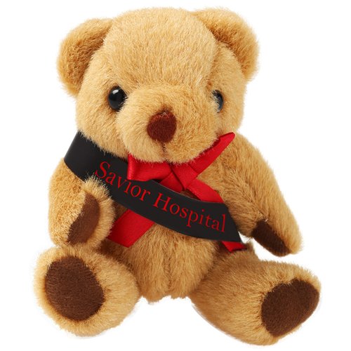 13cm Jointed Honey Bear with Paper Sash Main Image