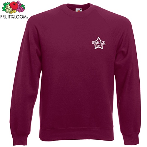DISC Fruit of the Loom Raglan Sweatshirt - Printed Main Image