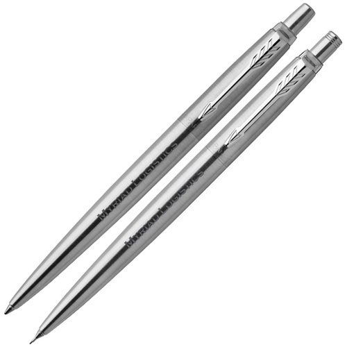 Parker Jotter Pen & Pencil Set - Stainless Steel Main Image
